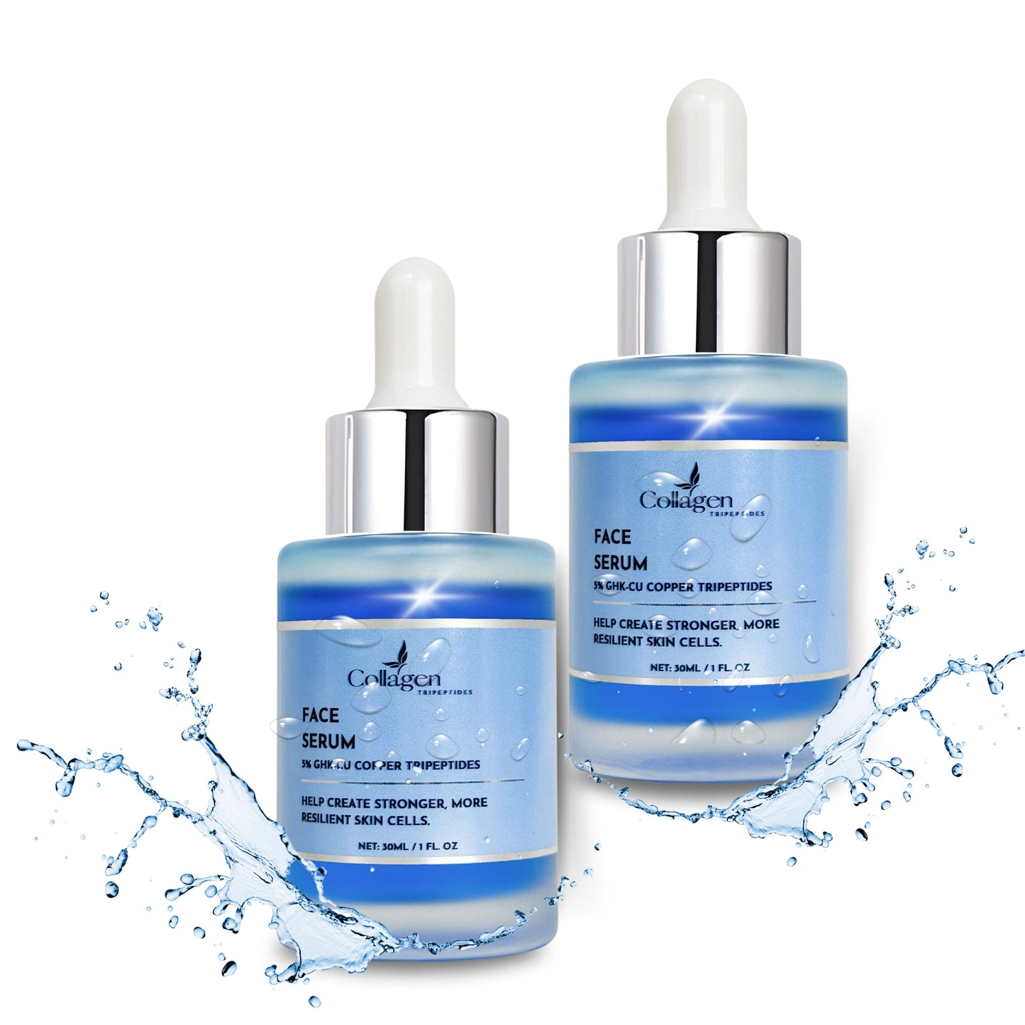 Copper Tripeptide with Palmitoyl Tripeptides Face and Neck Tightening Serum - 2pk