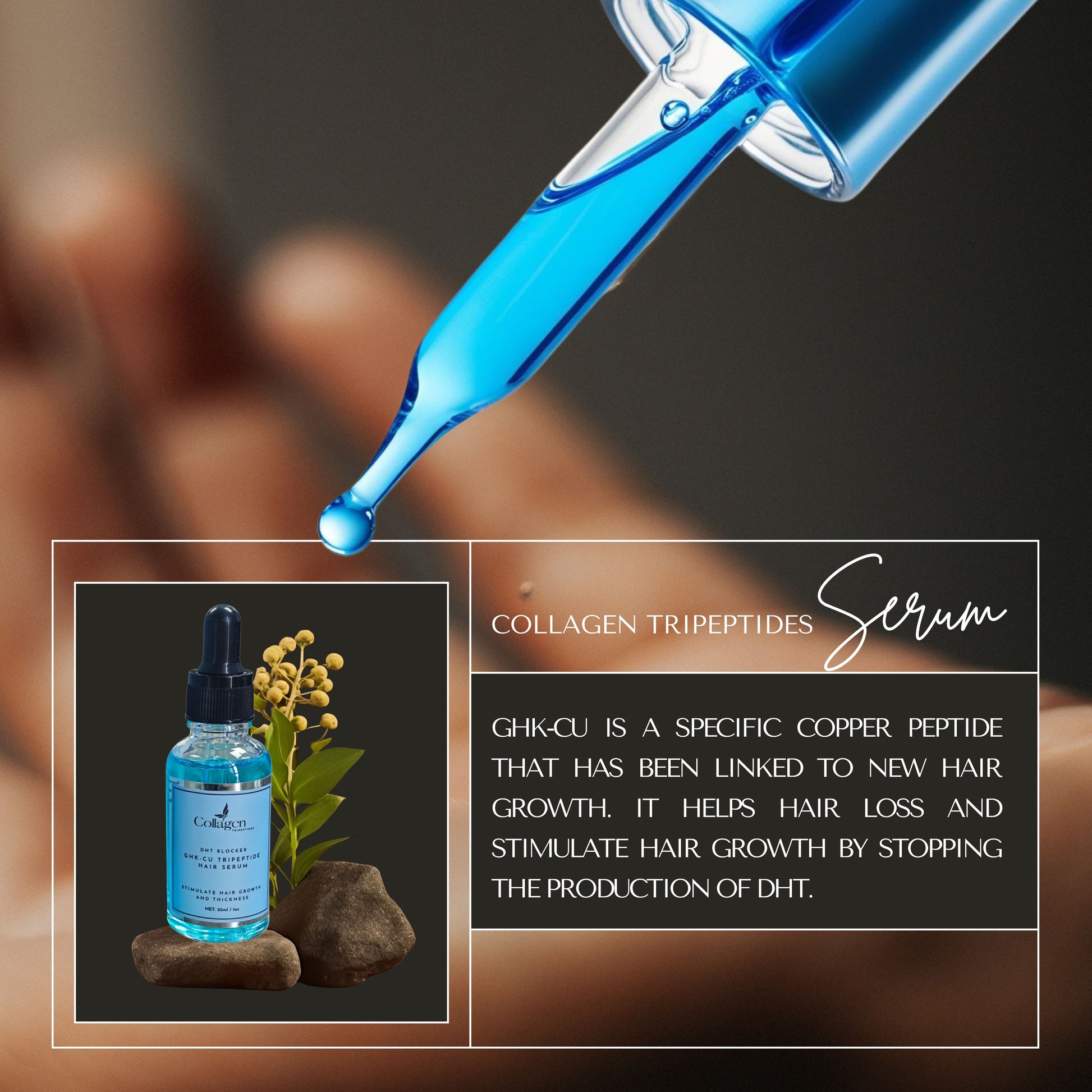 Copper Tripeptide For Thinning Hair Regrow Serum Essence Oil - DHT Blo Collagen Tripeptides Copper Tripeptide For Thinning Hair Regrow Serum Essence Oil - DHT Blo Collagen Tripeptides