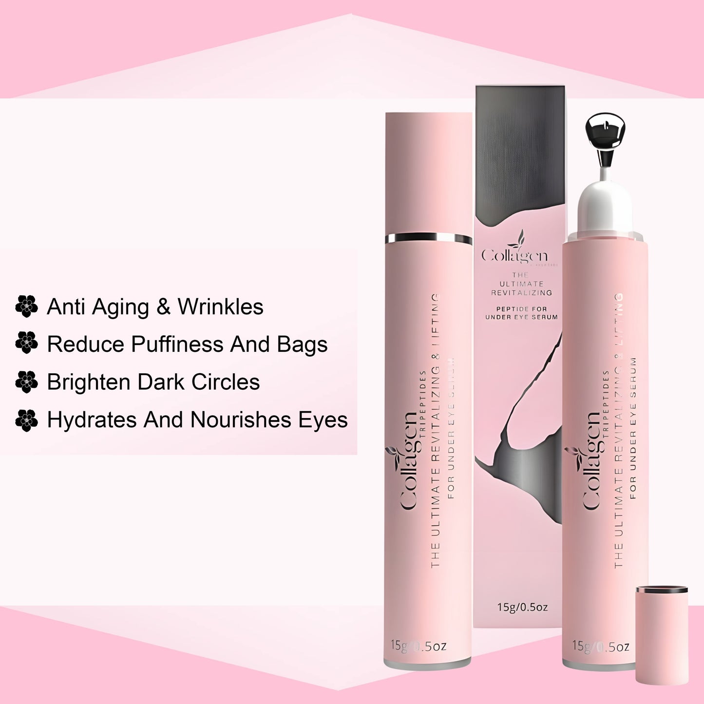 Organic Collagen Boost, Revitalizing, Puffiness, Lifting Firming Under Eye Serum