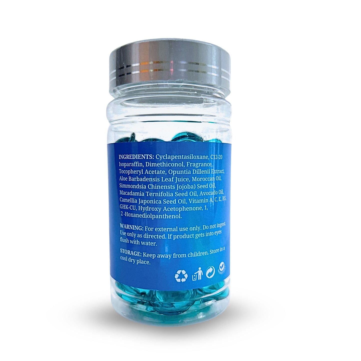 Hair Treatment Capsule Oils - Vitamins A, C, E, B5, GHK-Cu Copper Tripeptide - No Rinse