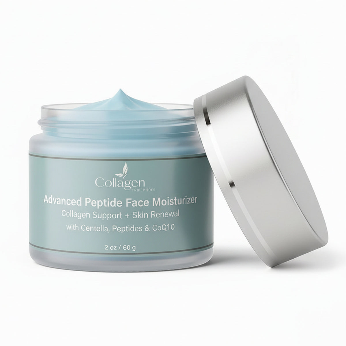 Collagen Tripeptides Anti-Aging System - 5% GHK-Cu Serum & Advanced Peptides CoQ10 Moisturizer Duo